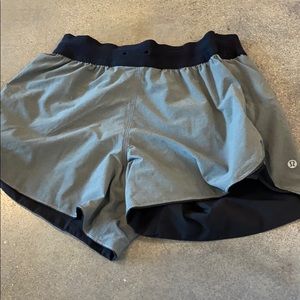 Lululemon black and grey reversible shorts